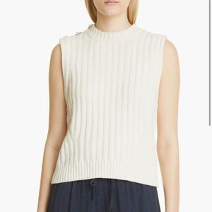 Ganni Recycled Wool Blend Rib
Sweater Tank XL